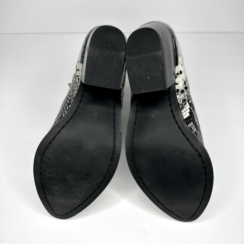 Jeffrey Campbell Cromwell Pointed Snake Python Cut-Out Leather Ankle Booties Sz8 - Picture 6 of 9